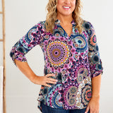 Moving Up The Ladder Top - Navy/Purple* LAST ONES FINAL SALE *