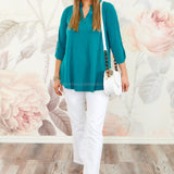Get Excited Gabby Top - Teal* LAST ONES FINAL SALE *