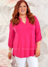 Load image into Gallery viewer, Makenna Top - Fuchsia - FINAL SALE
