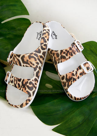 Mama Mia Sandal - Tan Leopard - LAST ONE FINAL SALE