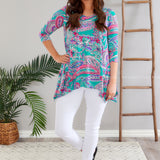 Grace Top - Turquoise Paisley* LAST ONES FINAL SALE *