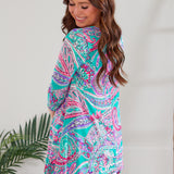 Grace Top - Turquoise Paisley* LAST ONES FINAL SALE *