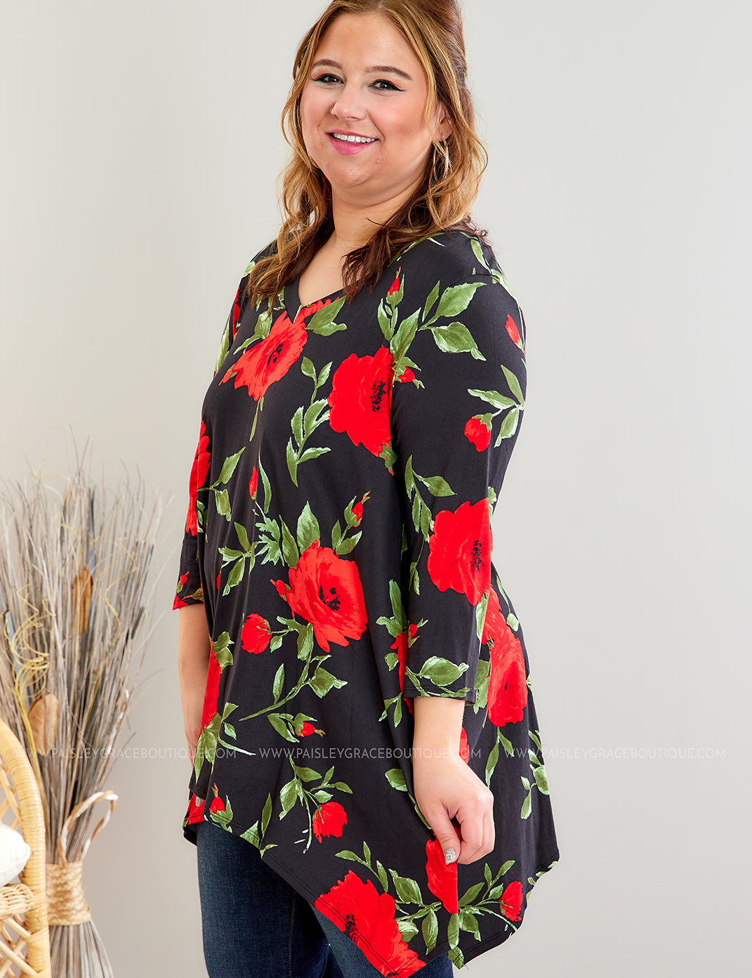 Room Full of Roses Tunic* LAST ONES FINAL SALE *