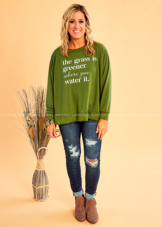 Grass Is Greener Top  - FINAL SALE