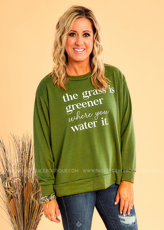 Grass Is Greener Top  - FINAL SALE