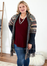 Load image into Gallery viewer, The Gracelynn Sweater Cardigan- NAVY  - FINAL SALE
