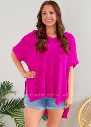 Back At It Again Top - Pink - LAST ONES FINAL SALE