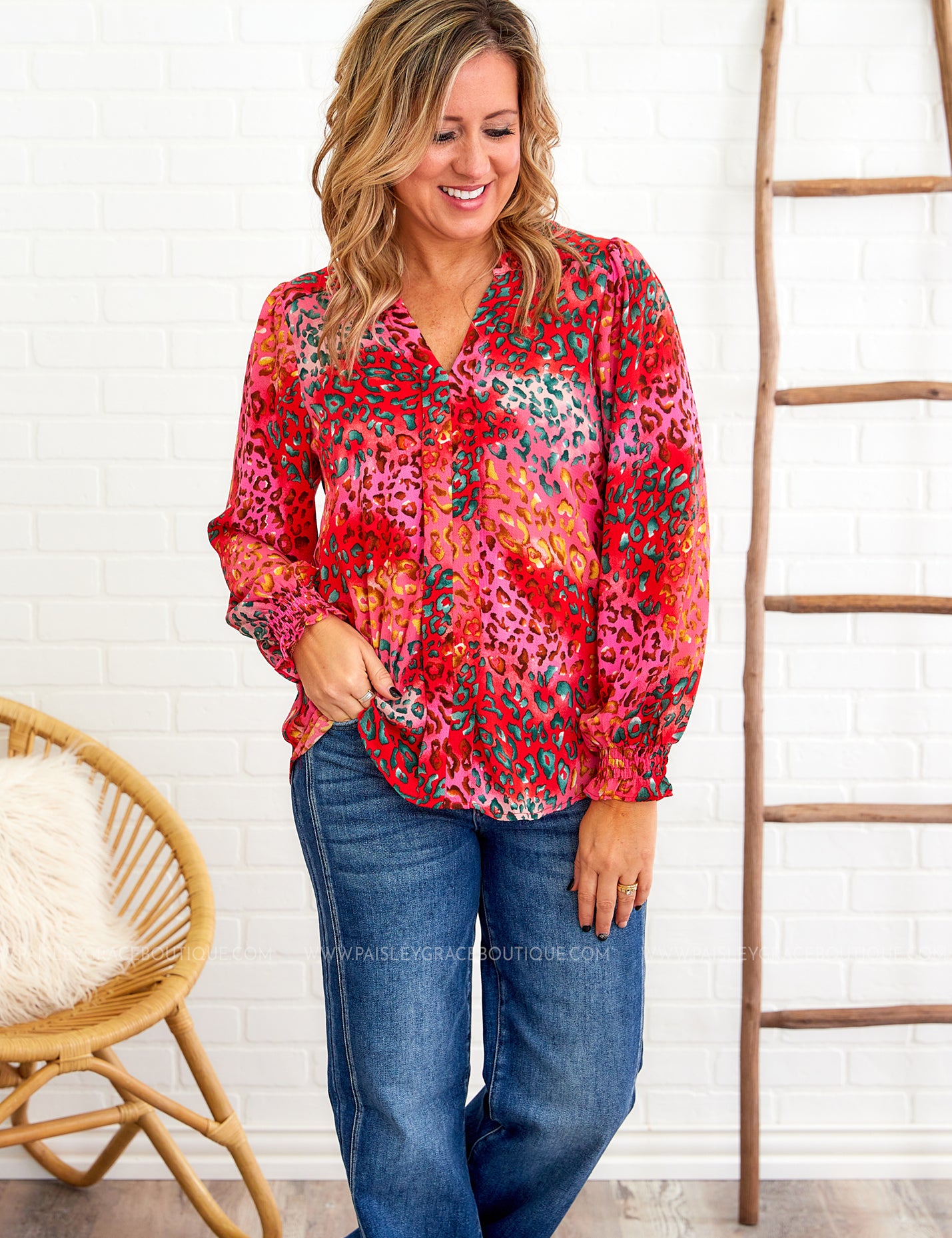 Burning Love Top - Red Mix - LAST ONES FINAL SALE