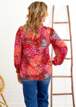 Burning Love Top - Red Mix - FINAL SALE