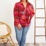 Burning Love Top - Red Mix - LAST ONES FINAL SALE