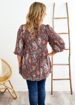 Trust Your Instincts Top - Dark Mauve - LAST ONE FINAL SALE - LAST ONE FINAL SALE