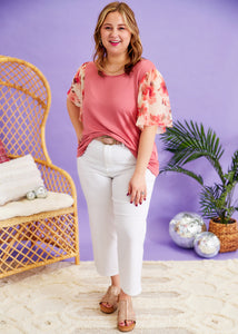 Blossom Boulevard Top - Mauve - FINAL SALE