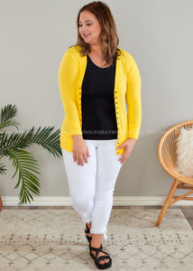 Molly 3/4 Sleeve Button Cardigan- 6 Colors - FINAL SALE