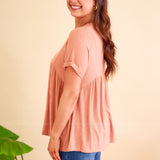 Stay Awhile Top - Salmon - LAST ONES FINAL SALE