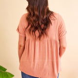 Stay Awhile Top - Salmon - LAST ONES FINAL SALE