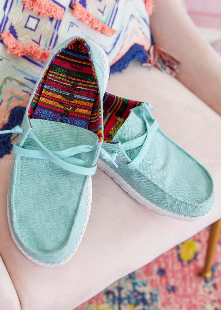 Holly Sneakers by Gypsy Jazz - Turquoise - FINAL SALE