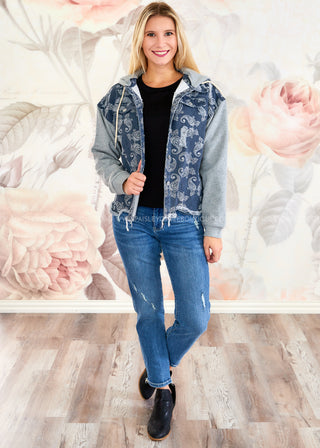 Paisley Print Denim Jacket - FINAL SALE