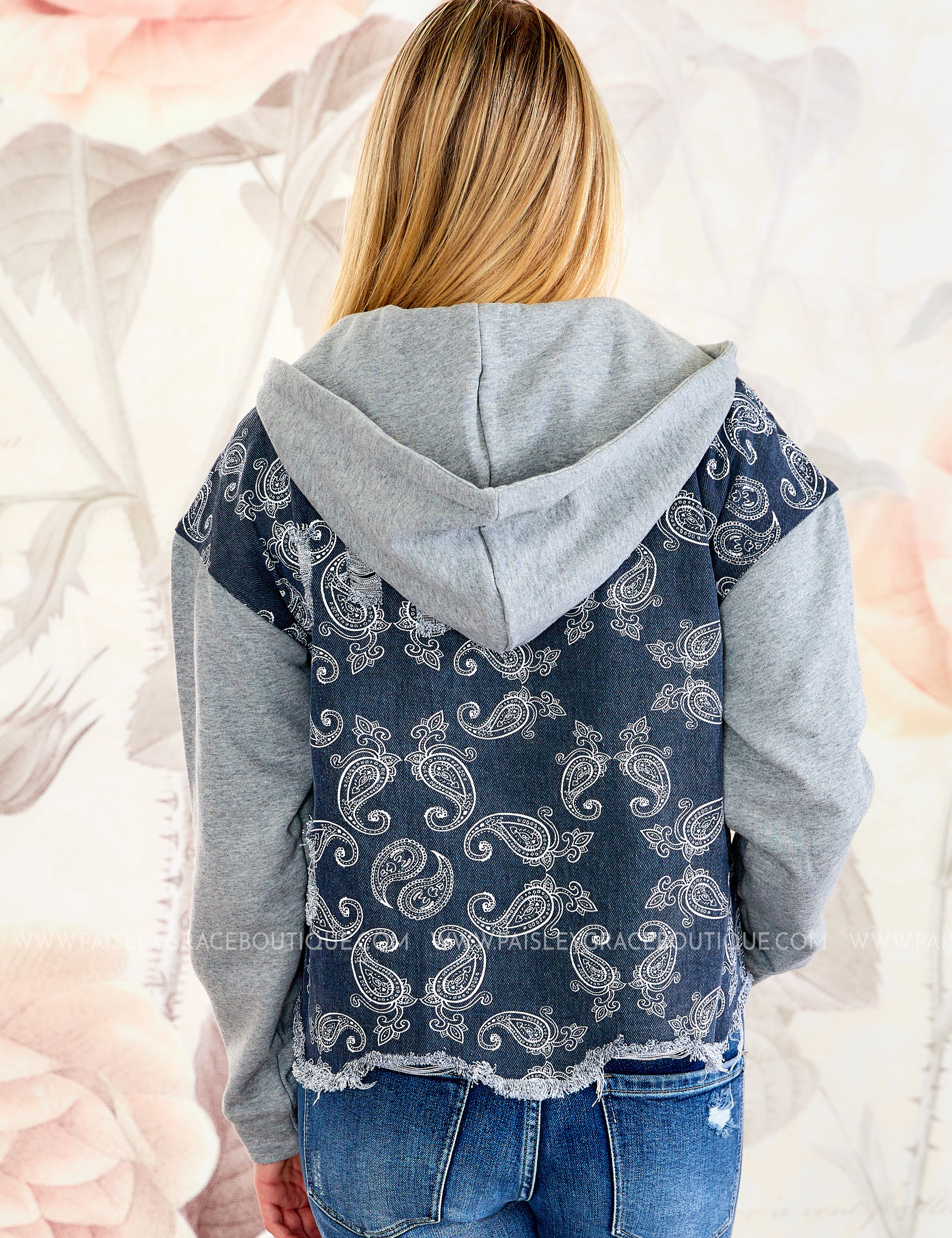 Paisley Print Denim Jacket* FINAL SALE *