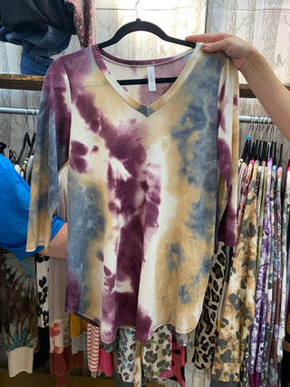 Charcoal & Magenta Top - LAST ONE FINAL SALE