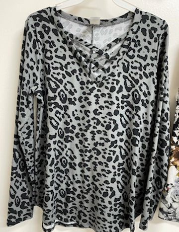 Trixie Leopard Top - 2 colors - LAST ONES FINAL SALE