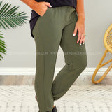 Janine Joggers - Ash Olive* LAST ONES FINAL SALE *