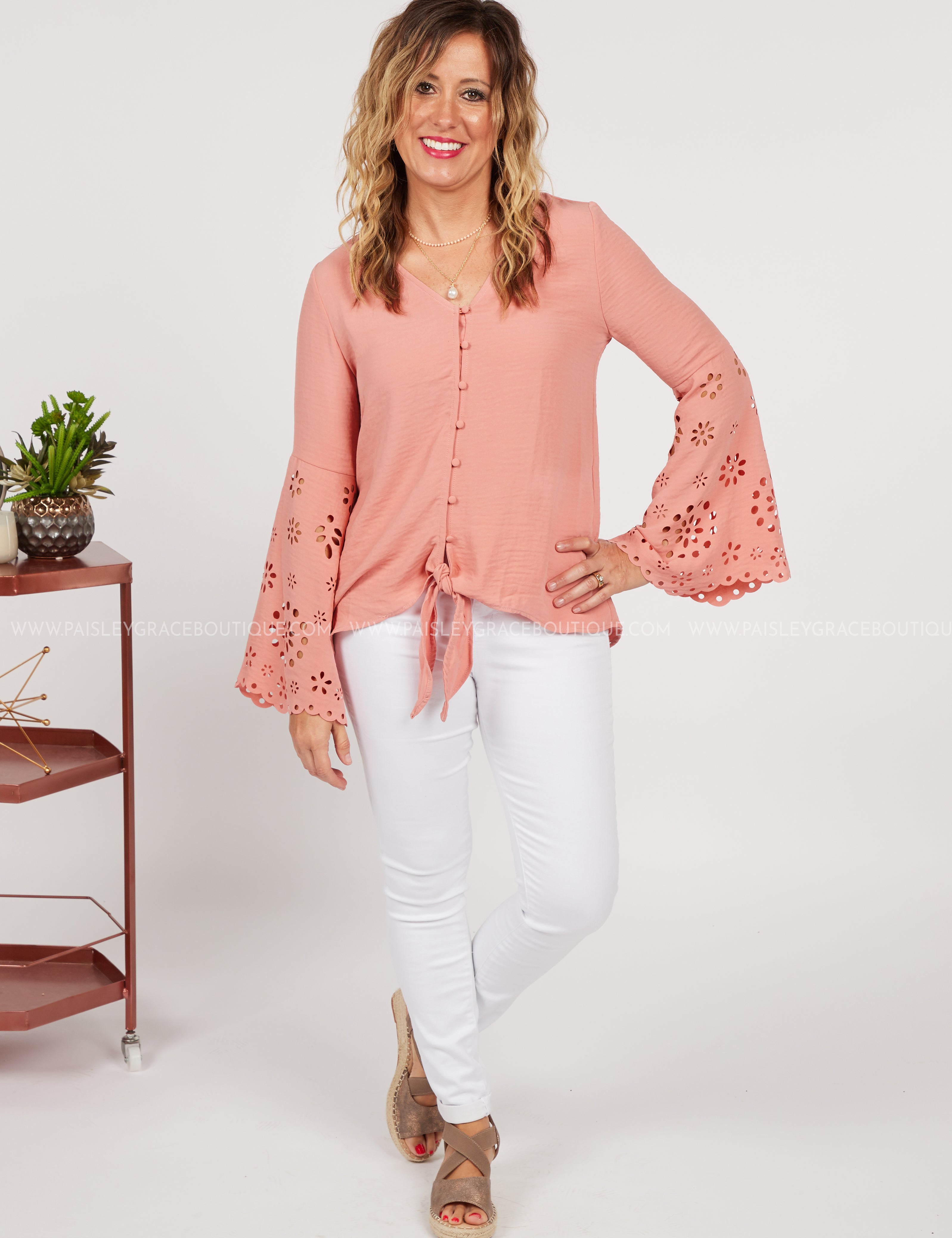 Forget Me Knot Top- ROSE CLAY - LAST ONES FINAL SALE
