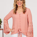 Forget Me Knot Top- ROSE CLAY - LAST ONES FINAL SALE
