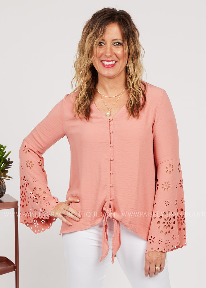 Forget Me Knot Top- ROSE CLAY  - FINAL SALE