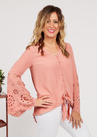 Forget Me Knot Top- ROSE CLAY  - FINAL SALE