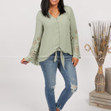 Forget Me Knot Top-SAGE* LAST ONES FINAL SALE *