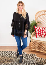 Load image into Gallery viewer, Grace Top- BLACK - FINAL SALE

