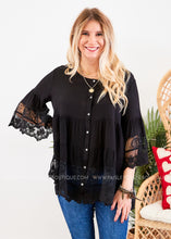 Load image into Gallery viewer, Grace Top- BLACK - FINAL SALE
