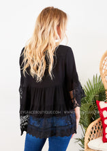 Load image into Gallery viewer, Grace Top- BLACK - FINAL SALE
