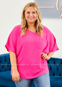 All In For Love Top - Pink FINAL SALE CLEARANCE