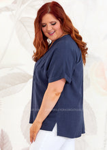 Load image into Gallery viewer, Make Amends Top - Navy - FINAL SALE CLEARANCE
