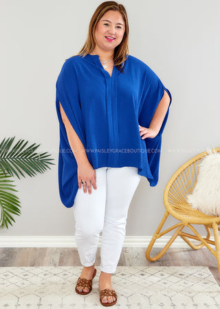 Something About You Top - Royal Blue - LAST ONE FINAL SALE