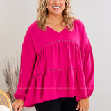 Grand Scheme of Things Top - Fuchsia* LAST ONES FINAL SALE *
