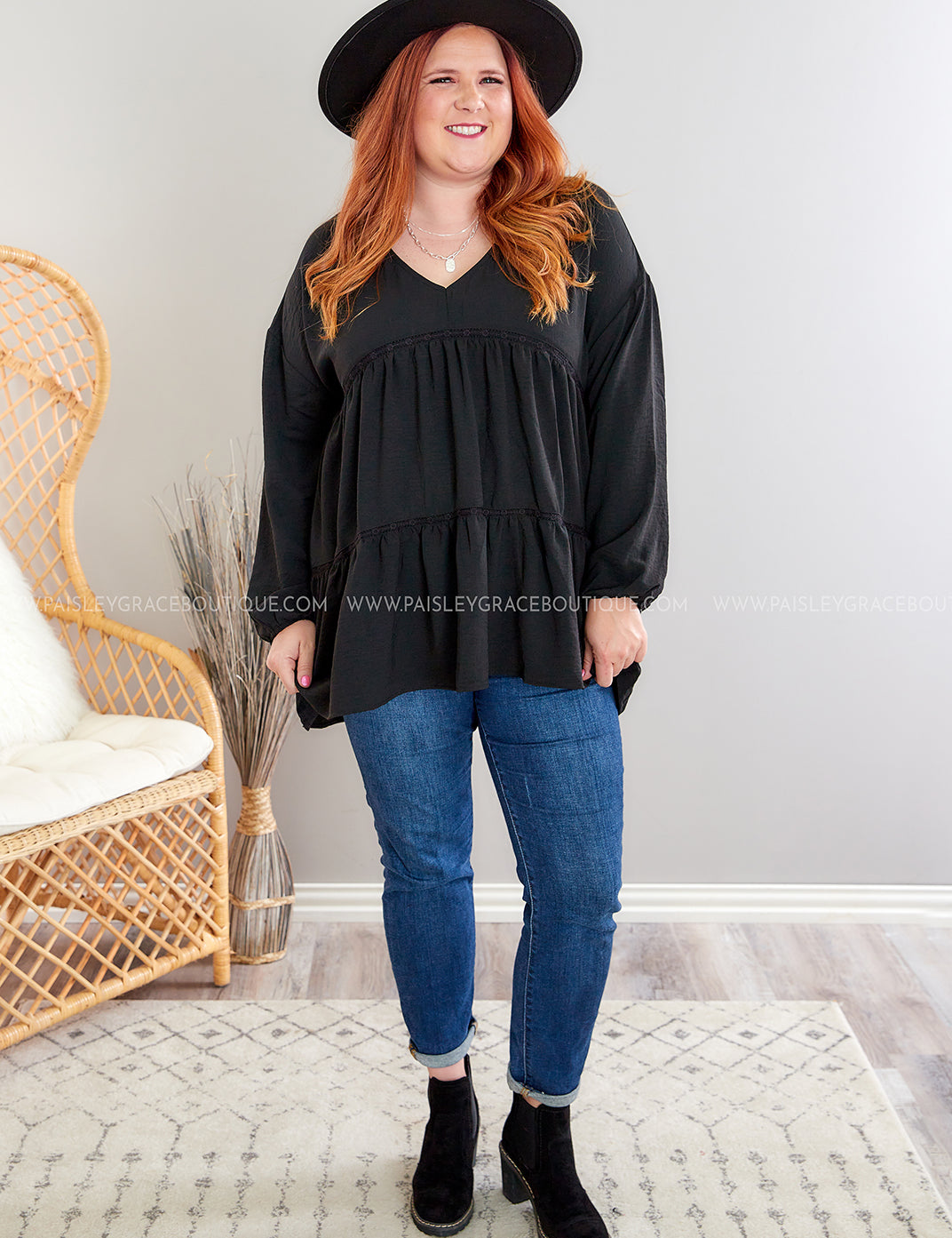Grand Scheme of Things Top - Black - LAST ONES FINAL SALE