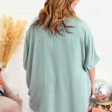 Off Into the Sunset Top - Sage - LAST ONES FINAL SALE