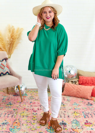 After My Own Heart Top - Kelly Green - WICKED DEAL