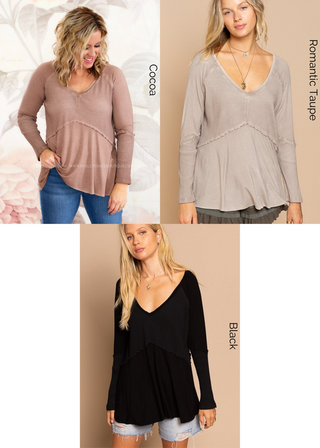 Ella Mae Top - 3 COLORS - LAST ONE FINAL SALE