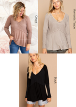 Load image into Gallery viewer, Ella Mae Top - 3 COLORS - FINAL SALE CLEARANCE
