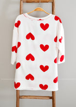 Load image into Gallery viewer, Ivory with Red Hearts Top - FINAL SALE
