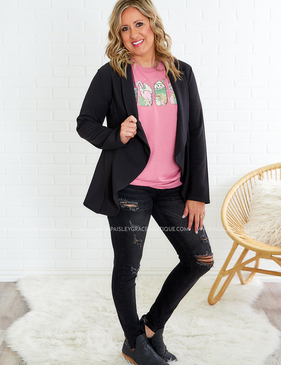 Call Me Maybe Blazer - Black* FINAL SALE *