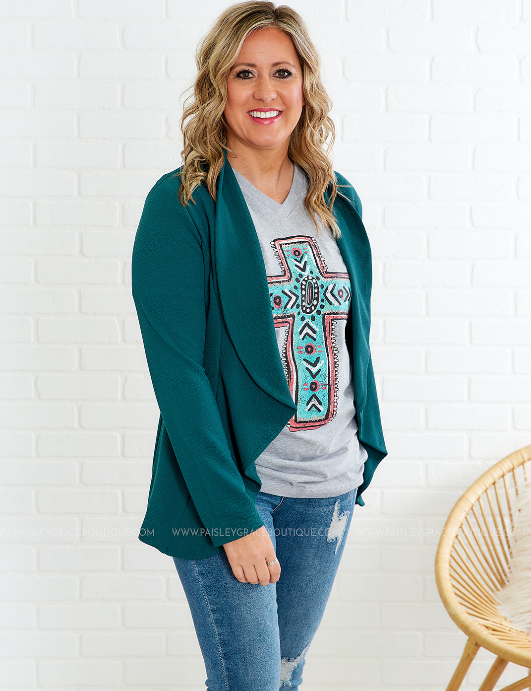 Call Me Maybe Blazer - Teal* LAST ONES FINAL SALE *