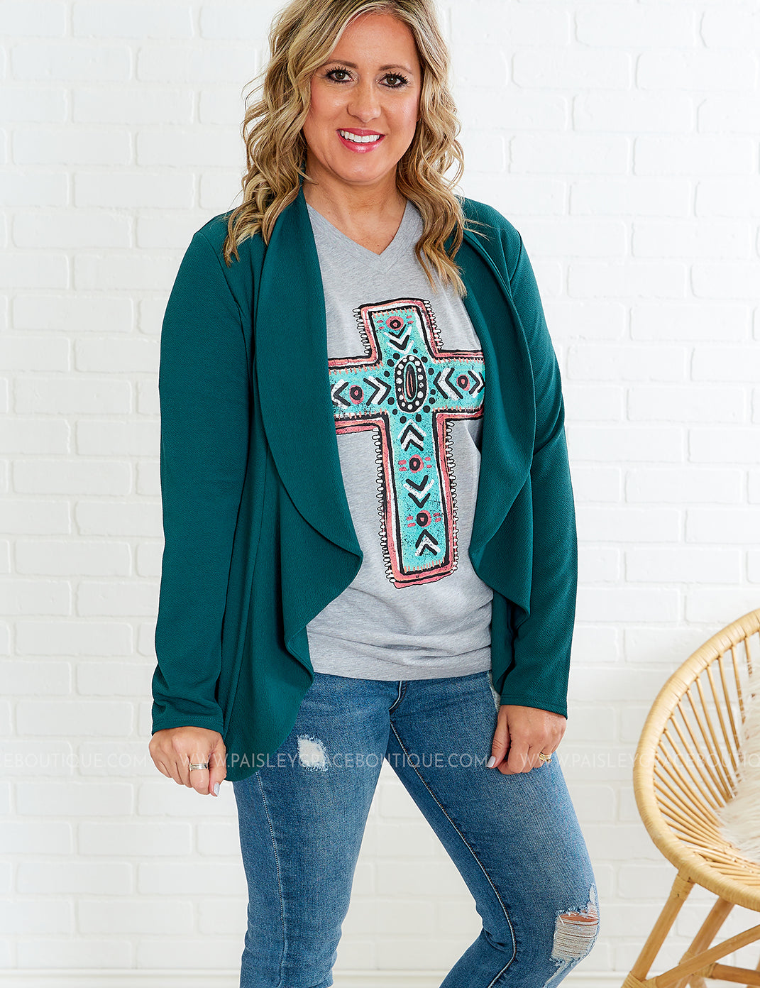 Call Me Maybe Blazer - Teal* LAST ONES FINAL SALE *