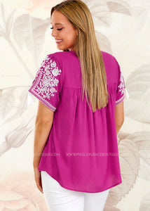 Divine Bliss Embroidered Top - FINAL SALE CLEARANCE