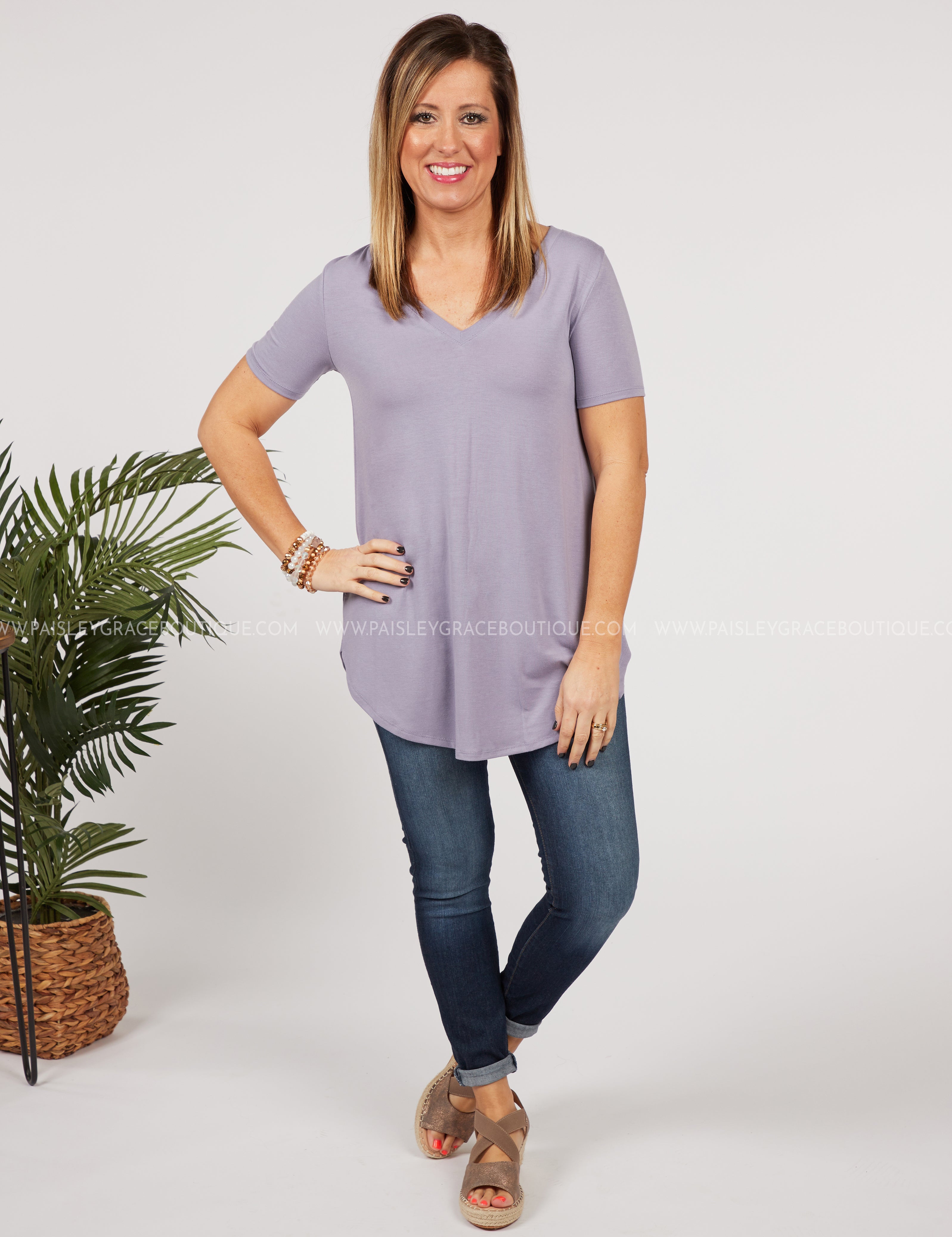 Keep It Simple Top- LAVENDER* LAST ONES FINAL SALE *