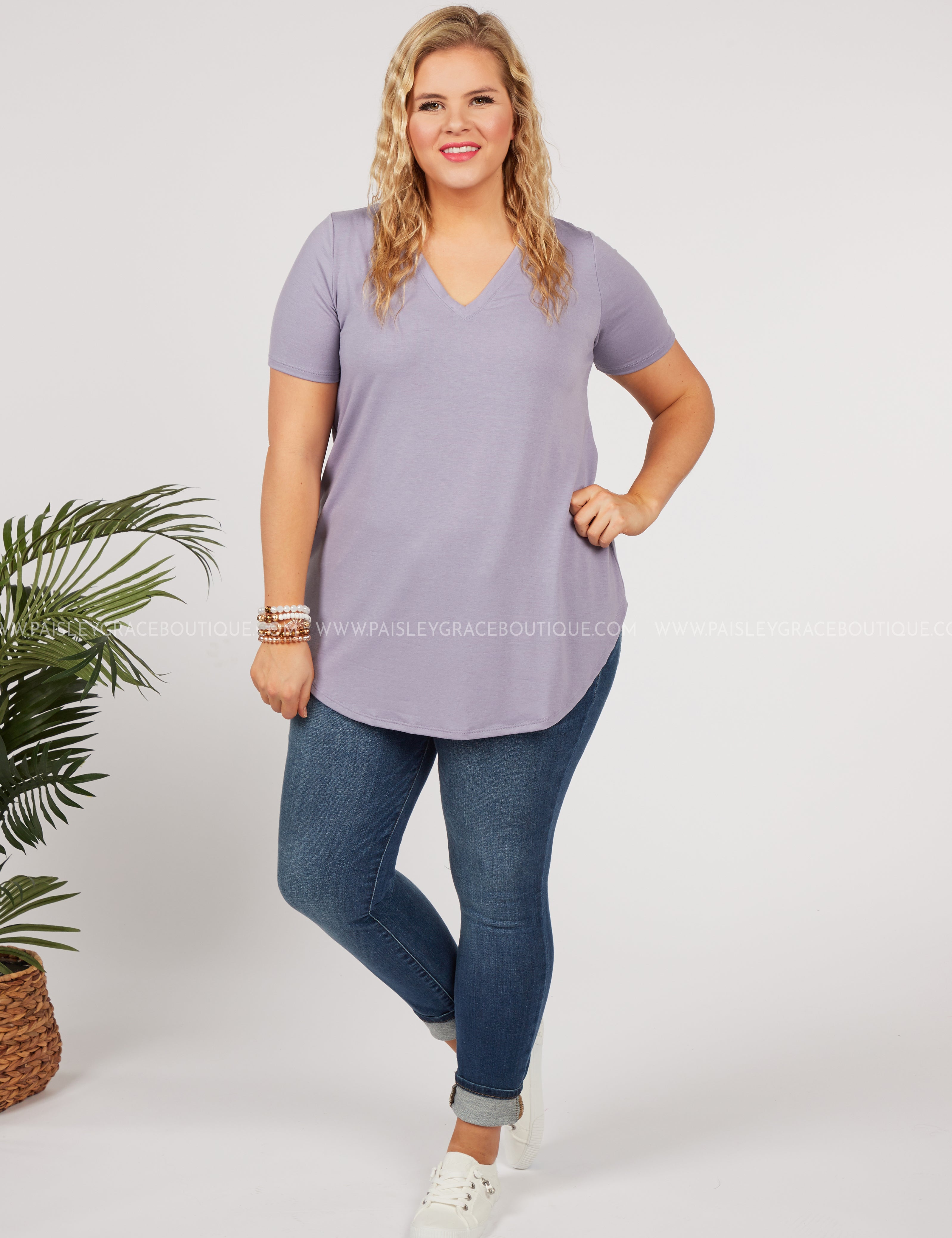 Keep It Simple Top- LAVENDER* LAST ONES FINAL SALE *