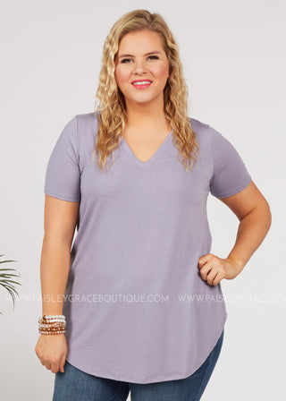 Keep It Simple Top- LAVENDER - FINAL SALE